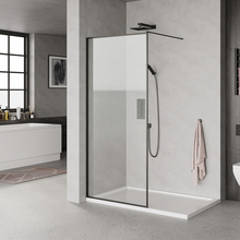 Brusevæg m/sorte profiler 100 x 200 cm - Mikelo